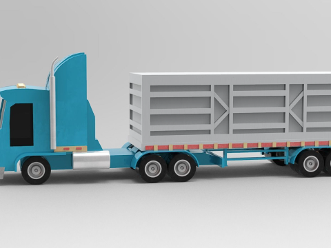Transport Truck 3D Modell