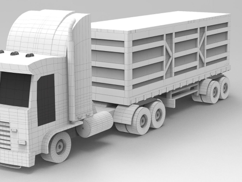 Transport Truck 3D Modell