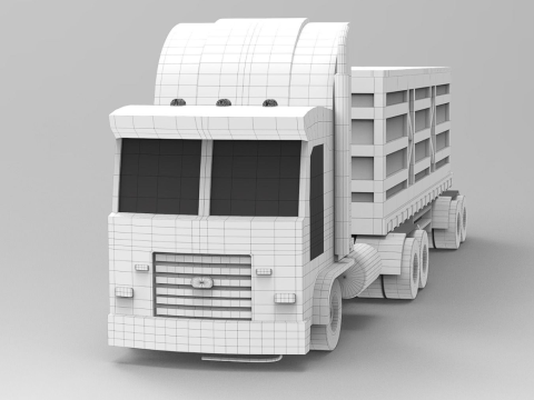 Transport Truck 3D Modell