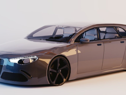 Brandless Small 4 Door Hatchback Modèle 3D