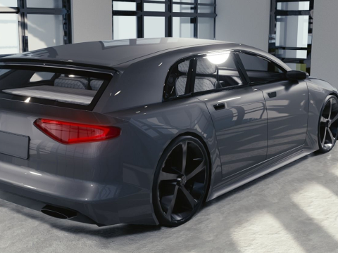Brandless Small 4 Door Hatchback Model 3D