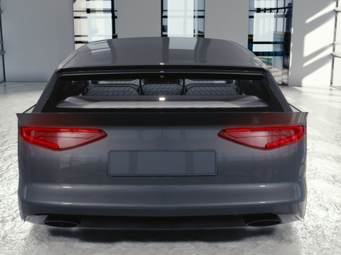 Brandless Small 4 Door Hatchback Model 3D