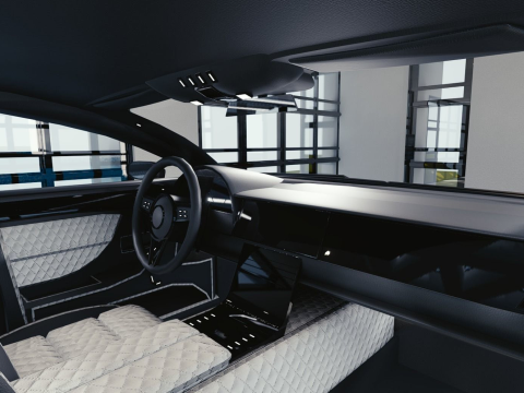 Brandless Small 4 Door Hatchback Model 3D