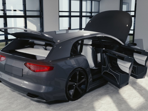 Brandless Small 4 Door Hatchback Model 3D