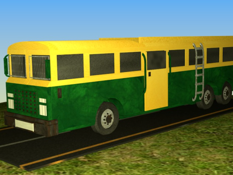 Indian Bus Model Type 2 3D 모델