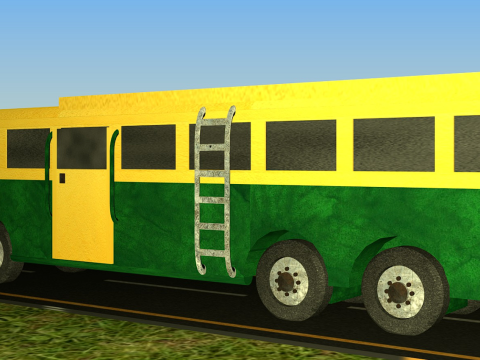 Indian Bus Model Type 2 3D 모델