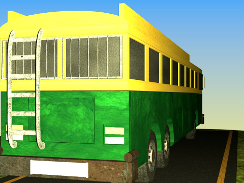 Indian Bus Model Type 2 3D 모델