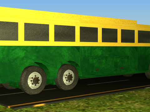 Indian Bus Model Type 2 3D 모델