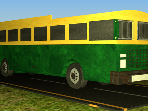 Indian Bus Model Type 2 3D 모델