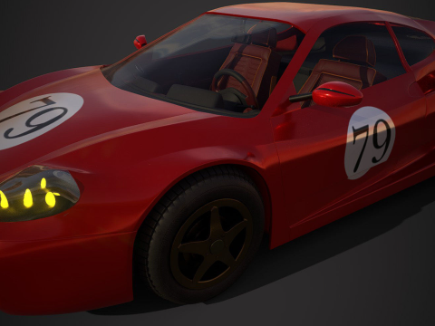 RaceCar ferrari italia Modèle 3D