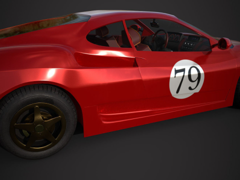 RaceCar ferrari italia 3D Model