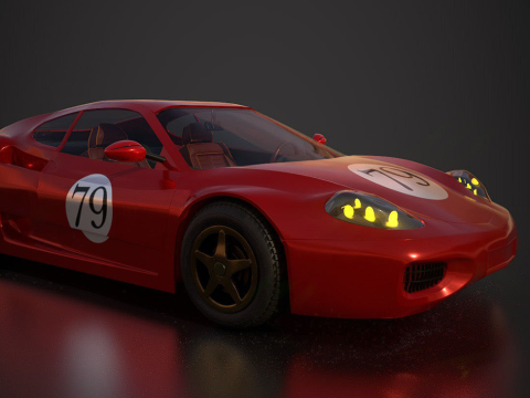 RaceCar ferrari italia 3D Model