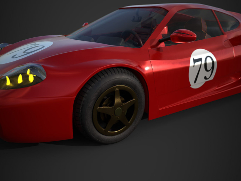 RaceCar ferrari italia 3D Model