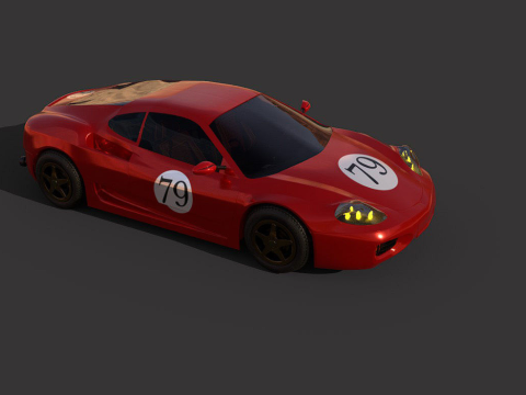 RaceCar ferrari italia 3D Model