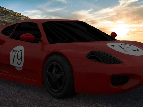 RaceCar ferrari italia 3D Model