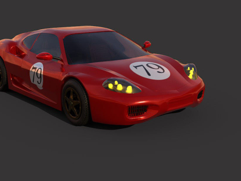 RaceCar ferrari italia 3D Model
