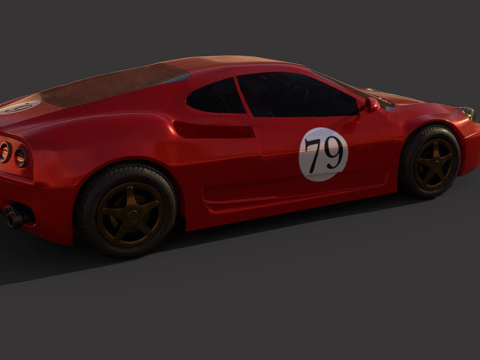 RaceCar ferrari italia 3D Model