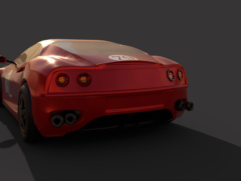 RaceCar ferrari italia 3D Model