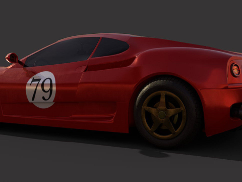 RaceCar ferrari italia 3D Model