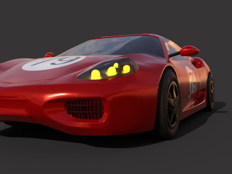 RaceCar ferrari italia 3D Model