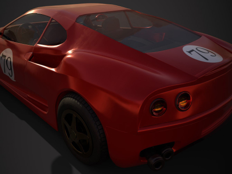 RaceCar ferrari italia 3D Model
