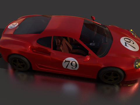 RaceCar ferrari italia 3D Model