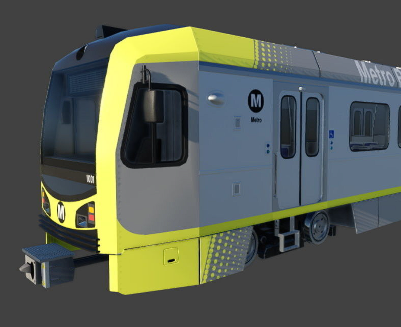 Light Rail Train Kinki Sharyo P3010 3Dモデル .c4d .max .obj .3ds .fbx .stl .blend