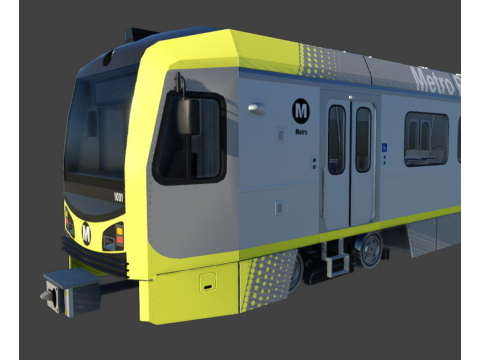 Light Rail Train Kinki Sharyo P3010 Modello 3D