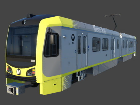 Light Rail Train Kinki Sharyo P3010 3Dモデル