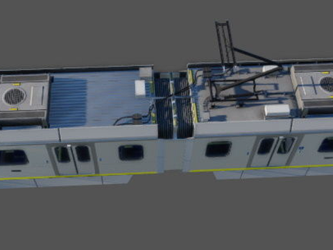 Light Rail Train Kinki Sharyo P3010 3Dモデル