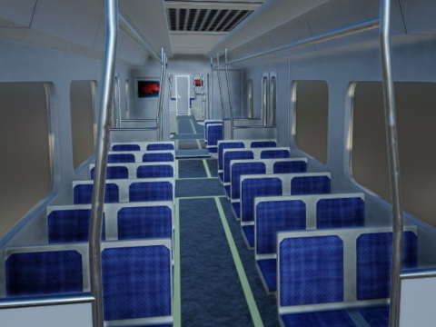 Light Rail Train Kinki Sharyo P3010 3Dモデル
