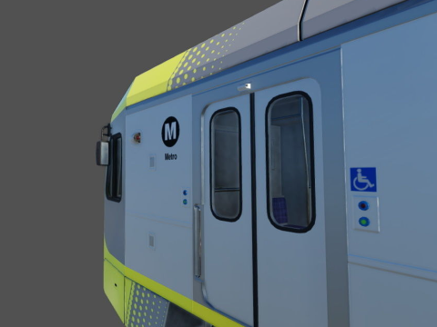 Light Rail Train Kinki Sharyo P3010 3Dモデル