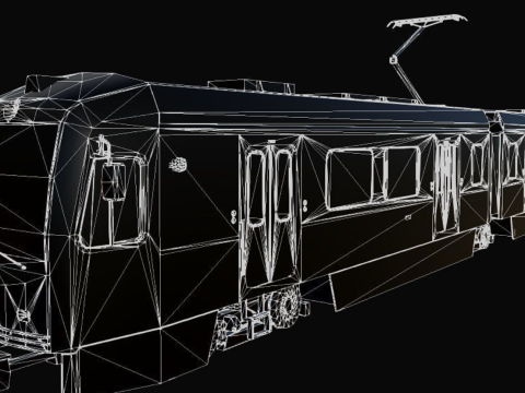 Light Rail Train Kinki Sharyo P3010 3Dモデル