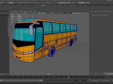 Volvo bus Modelo 3D