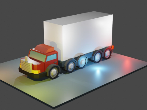 Truck for game 3D 模型