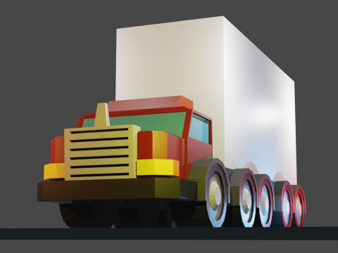 Truck for game 3D 模型