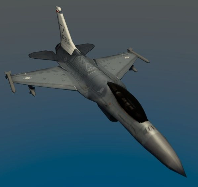General Dynamics F-16 Modelo 3D .c4d .max .obj .3ds .fbx .stl .blend 