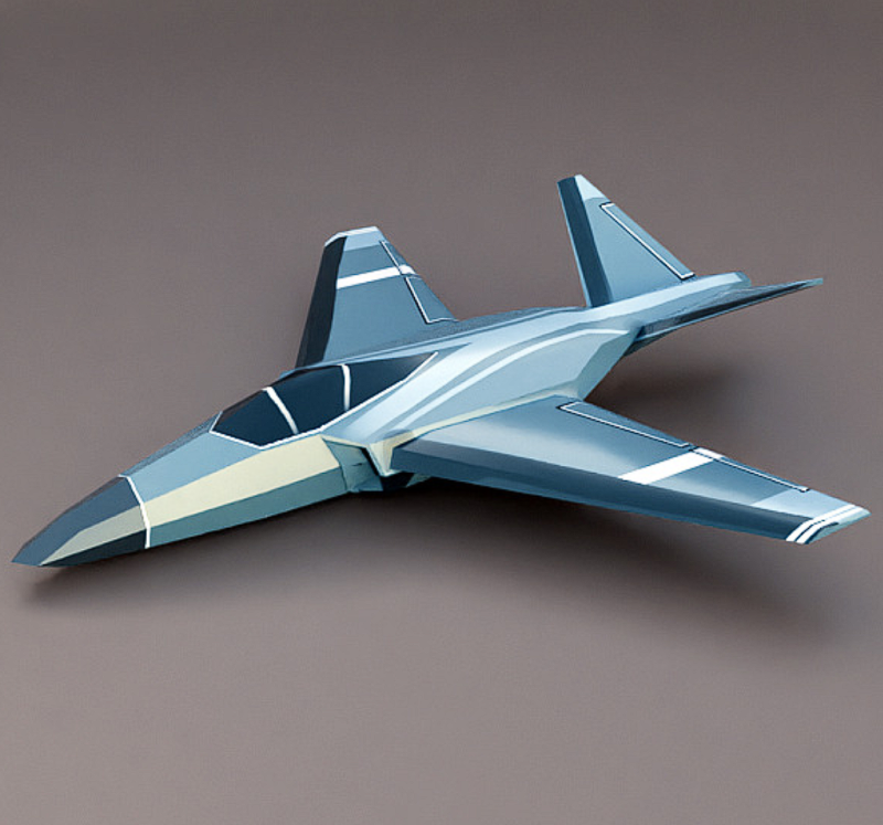 Lowpoly textured jet Modèle 3D .c4d .max .obj .3ds .fbx .stl .blend 
