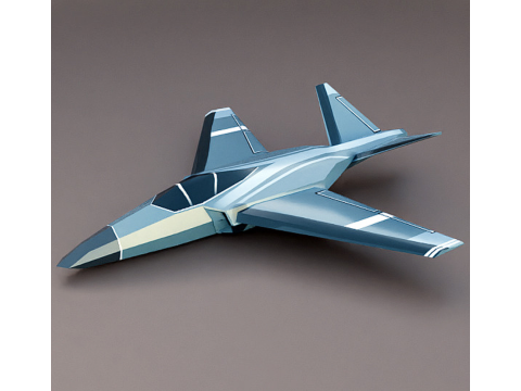 Lowpoly textured jet 3Dモデル