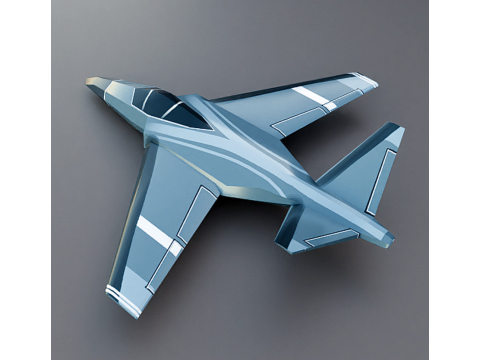 Lowpoly textured jet Modèle 3D