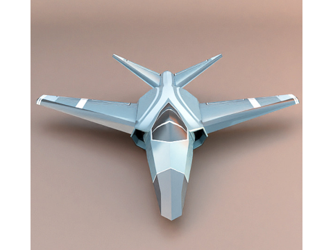 Lowpoly textured jet Modèle 3D