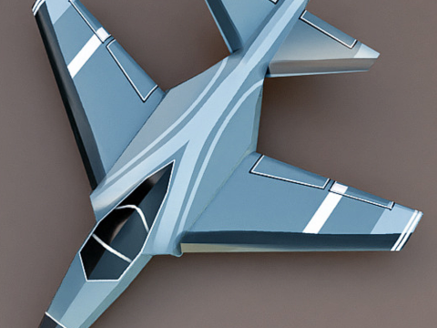 Lowpoly textured jet Modèle 3D