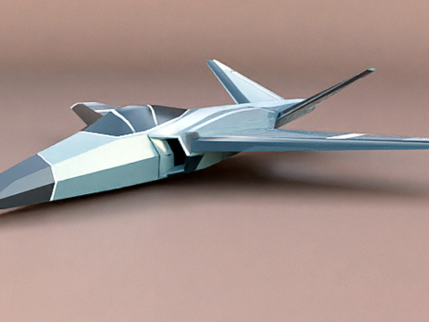 Lowpoly textured jet Modèle 3D