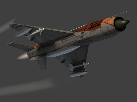MIG-21 Fishbed 3Dモデル