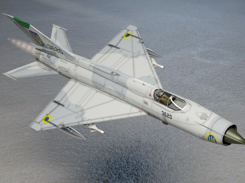 MIG-21 Fishbed 3Dモデル