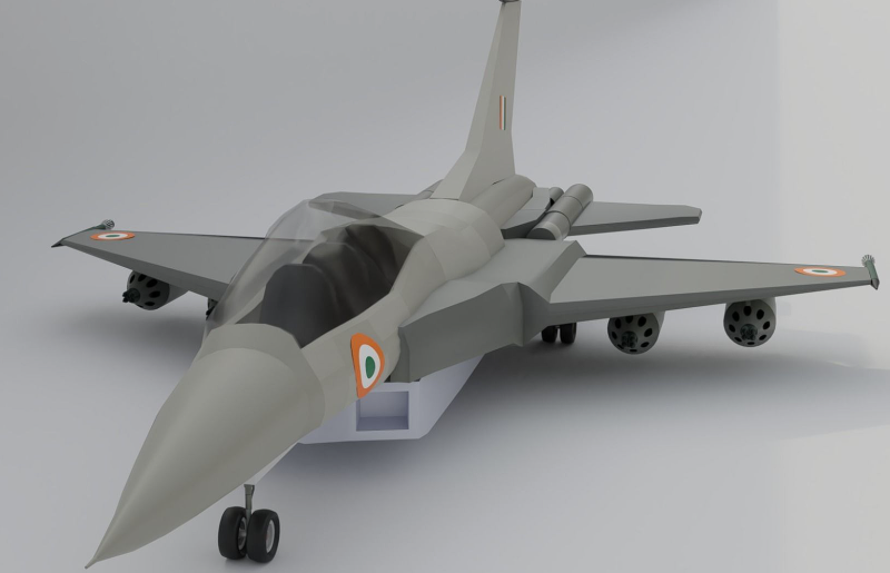 Indian Fighter Jet 3D 모델 .c4d .max .obj .3ds .fbx .stl .blend