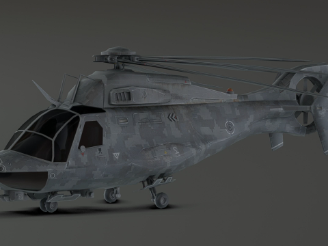 Millitary Helicopter - Photorealistic Modèle 3D