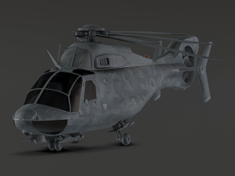 Millitary Helicopter - Photorealistic 3D 模型