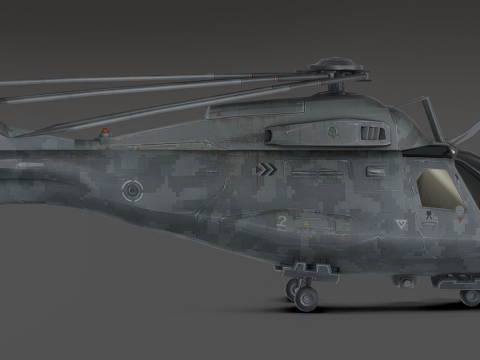 Millitary Helicopter - Photorealistic 3D 模型