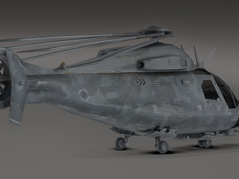 Millitary Helicopter - Photorealistic 3D 模型